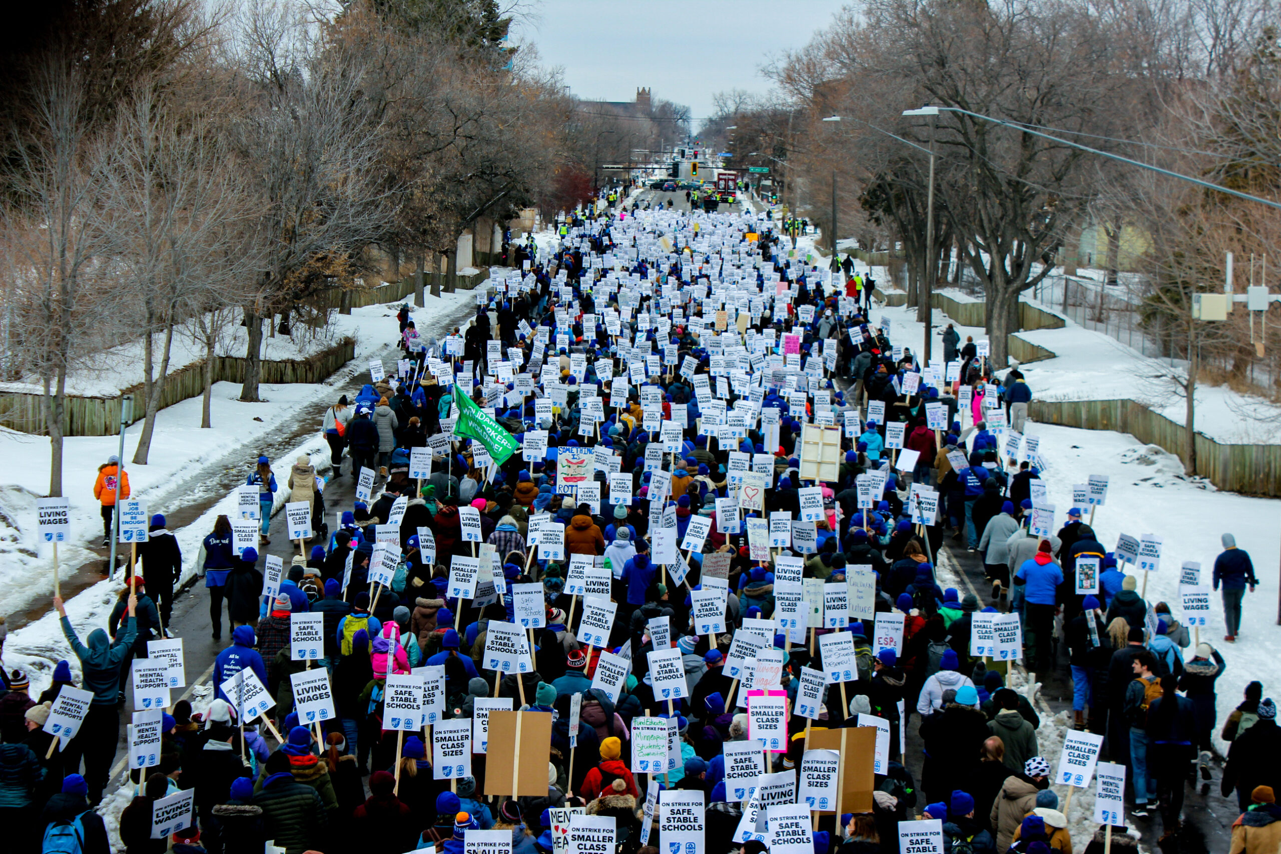 Minnesota Teachers protesting at the Capitol