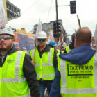 Protesting Carpenter Union Members