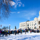 Minneapolis Federation of Teachers 59 at the Minnesota State Capitol while on strike in 2022.