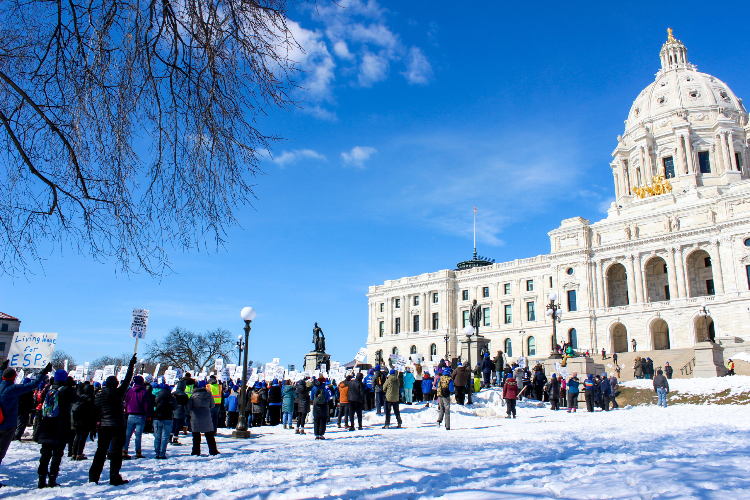 Minneapolis Federation of Teachers 59 at the Minnesota State Capitol while on strike in 2022.