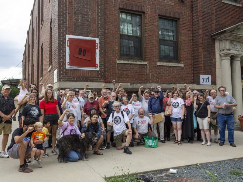 Workers and local labor community come together to commemorate Bloody Friday in Minneapolis. On July 20, 1934, the Minneapolis police attacked and opened fire on picketers in the streets of the Warehouse District. Police shot 67 strikers and killed two, Henry Ness and John Belor.