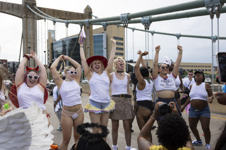 SWOP hosted a wet t-shirt contest during the parade.